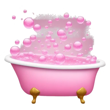 bathtub filled with pink bubbles sticker
