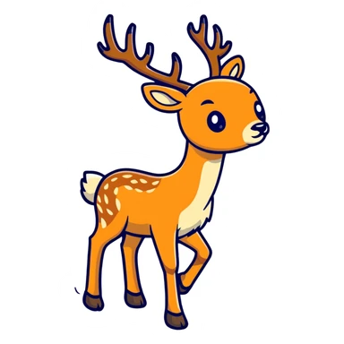 sticker style deer ankle sticker