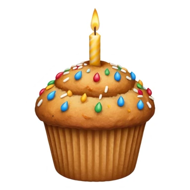 Muffin with birthday sticker