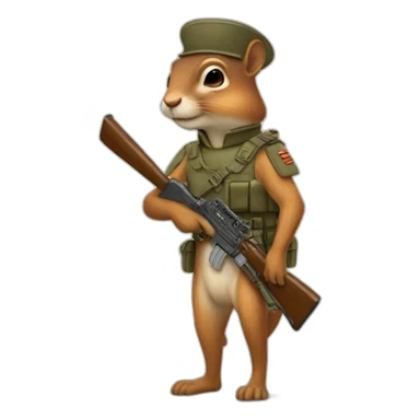 squirel soldier sticker