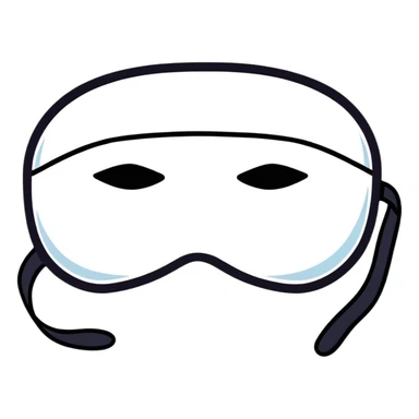 black superhero eye mask sticker