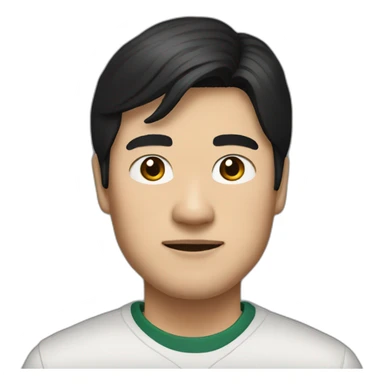 Clinton Lau, dark hair, chinese, man sticker