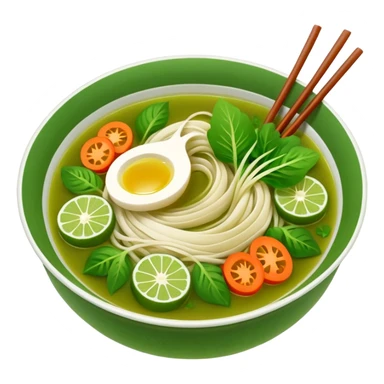 Khmer Noodle Num Banh Jok green broth with no meat or eggs sticker
