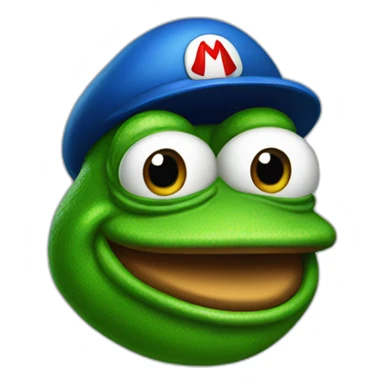 pepe the frog as super mario sticker