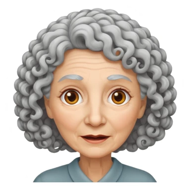 hazme una senora blanca rizada mona viejita sticker