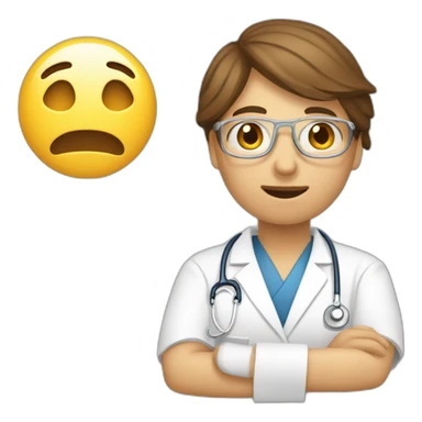 Anesthésiste qui intube un patient sticker