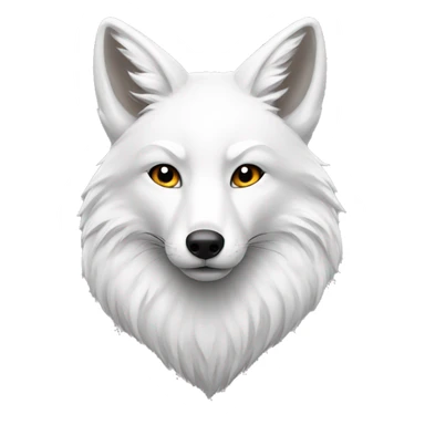 a beautiful white fox sticker
