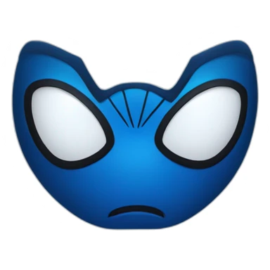 Blue gradient spider man, white eye sticker