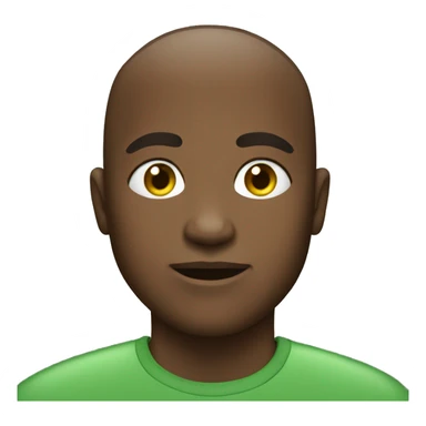 black guy with green buzz cut sticker