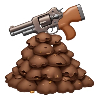 Poop with gun sticker