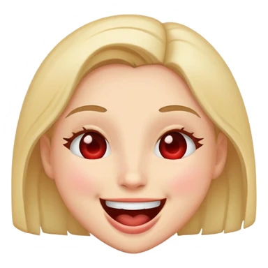 Heart eyes laughing  sticker