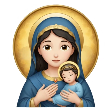 Image of the Mother of God in a frame sticker