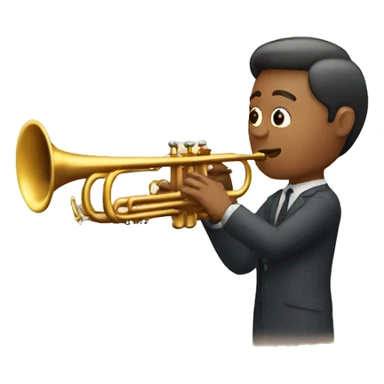 Trumpet with man sticker