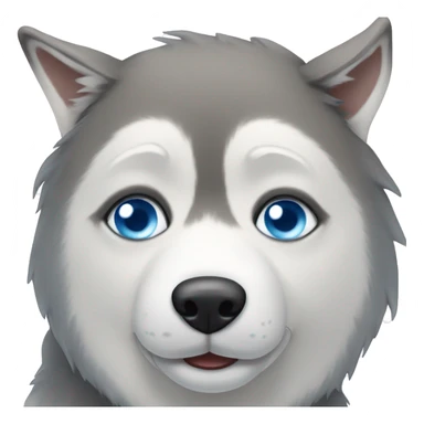 Husky with one blue eye sticker