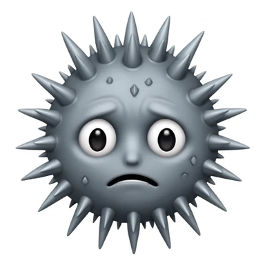  sad virus with many spike sticker