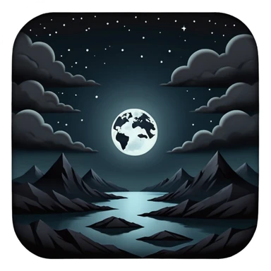 dark and eerie scene, the entire world covered in darkness. The sky is deep black with no stars or light, no moon, no glow just total void and silence. The atmosphere feels ominous and unsettling, as if darkness has swallowed everything. No characters, no visible light sources sticker