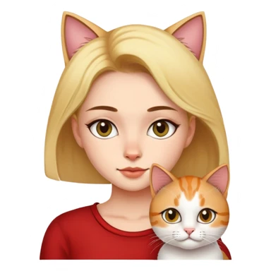 Sayra y un gato sticker