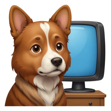 CACHORRA ASSISTINDO TV sticker