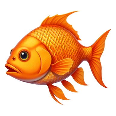 Orange fish with human mouth  sticker