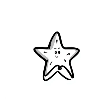 hand drawn star sticker