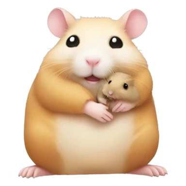 hamster hugging a hamster  sticker