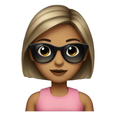 girl in sunglasses portrait sticker