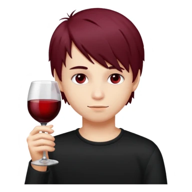 Bebendo vinho  adolescente emo masculino sticker