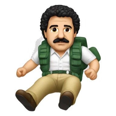Pablo escobar fait du saut en parachute  sticker