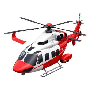 Rescue Helicopter - Airbus H145 (Model Year: 2021) (Iconic colour: Red with white) sticker
