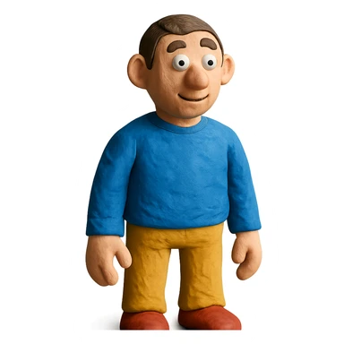 claymation style man sticker