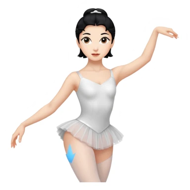 WOMAN BALLET DANCER BLACK HAIR AND NOT IN TUTU sticker