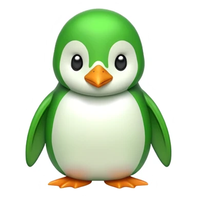Create a green penguin emoji sticker