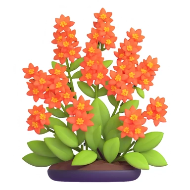 flowering shrub with blossoms sticker