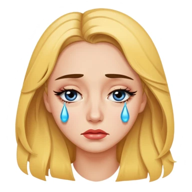 Beautiful lady crying sticker