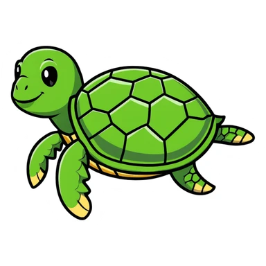 friendly sea turtle sticker