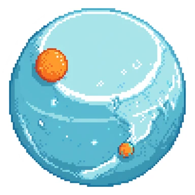 icy blue Uranus planet sticker