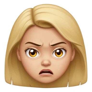 Mavi kızgın korkunç emoji  sticker