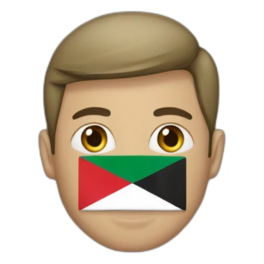 Homme avec le drapeau palestinien  sticker