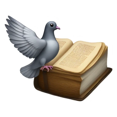 bible and pigeon sticker