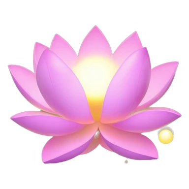 A glowing lotus flower with shimmering petals, surrounded by soft, floating orbs of light.

 sticker