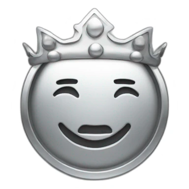 silver coin with crown on it sticker