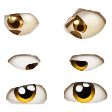 One eye wide with fear, one eyewide with anger sticker