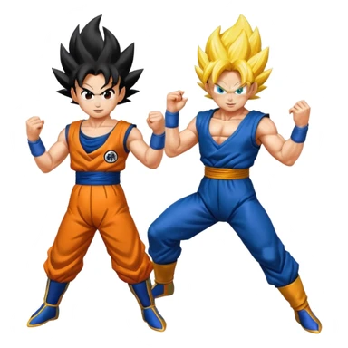 Goku and vegeta fusion dance aura sticker