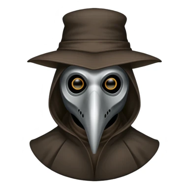 plague doctor mask no hat straight forward sticker