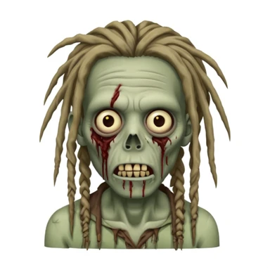 zombie guy with dreads  sticker