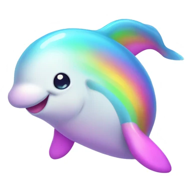 Kawaii neon narwal with rainbow horn  sticker