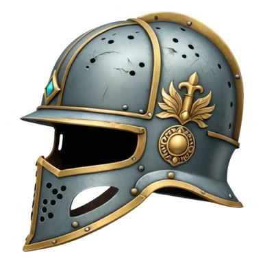 fantasy steel helmet with decorative engravings sticker