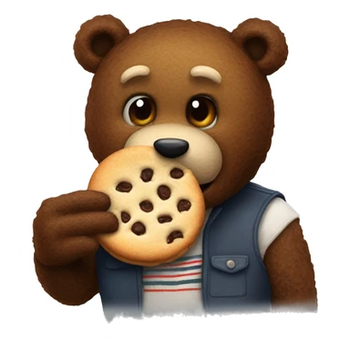 Freddy fazebear eating a cookie sticker
