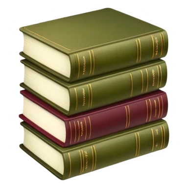 Olive color and burgundy book stack sticker