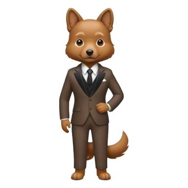 The dogwent in a suit
 sticker